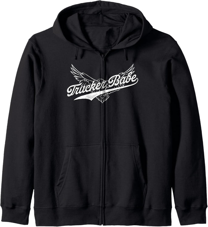 Trucker Babe LKW Fahrerin Truckerin Truck Lady Kapuzenjacke