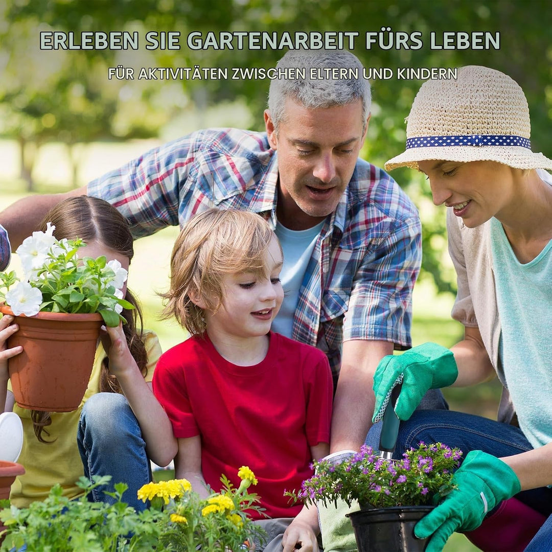 Gartenwerkzeug Set，9 Stück Garten Hand Werkzeuge，Praktische Aufbewahrungstasche und Anti-Rutsch-Grif