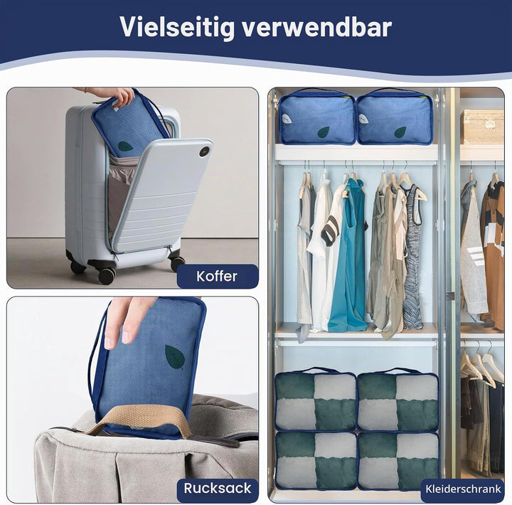 Grosse Packwürfel, 6 Stück, 40 x 30 x 12 cm, gleiche Grösse, Koffer-Organizer, 6 Stück, Reisetaschen