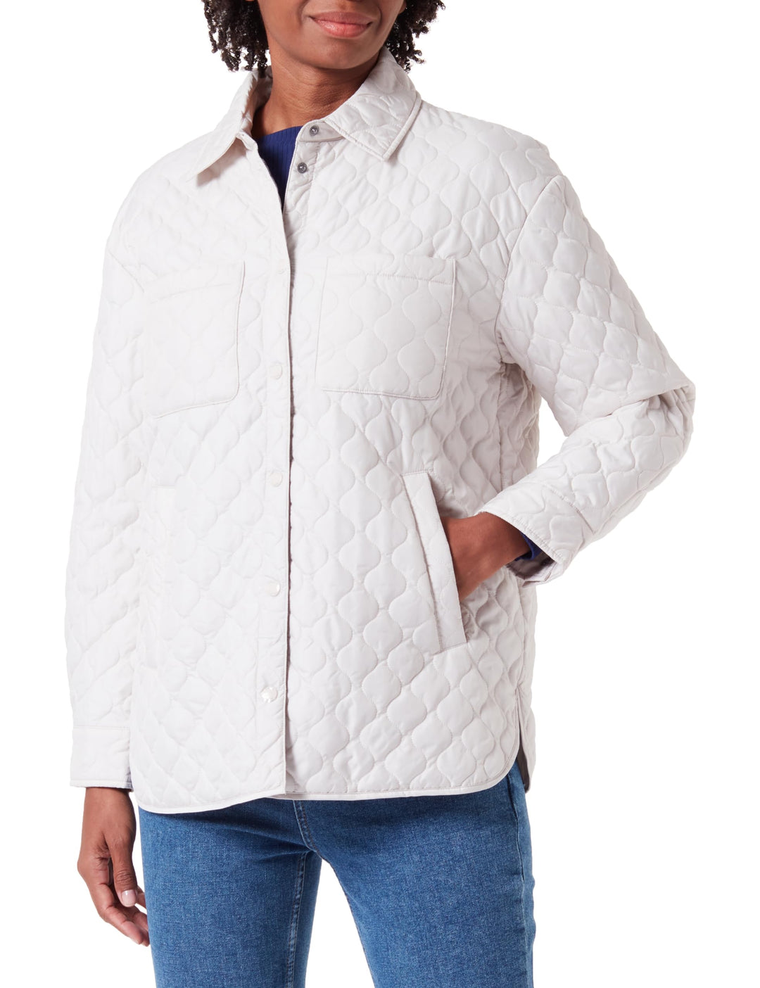 Geox Damen W Asheely Jacket, MOONBEAM