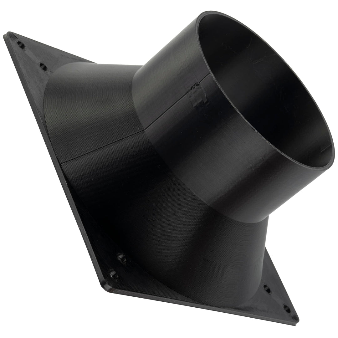 AERZETIX Quadratisch-Rund-Adapter für Luftstrom für Lüftungskanal 140x140 mm Ø88 mm aus ABS-Kunststo