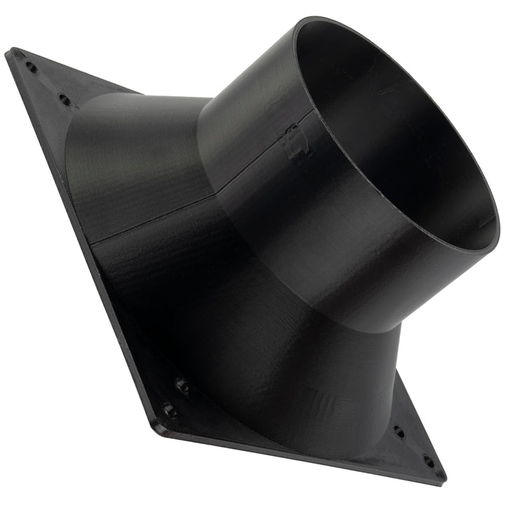 AERZETIX Quadratisch-Rund-Adapter für Luftstrom für Lüftungskanal 140x140 mm Ø88 mm aus ABS-Kunststo