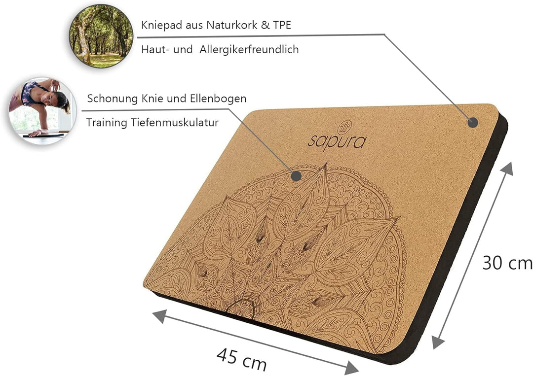 Kniekissen Yoga + Tasche Balance Pad Knieschoner Koordination Stabilität - Balancekissen Fitness - K