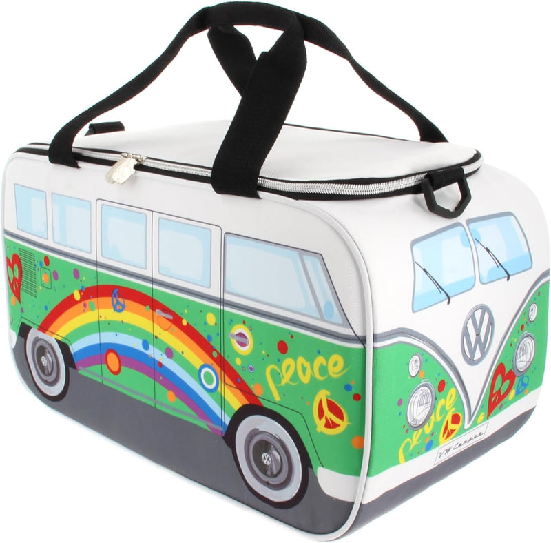 BRISA VW Collection - Volkswagen Hippie Bus T1 Camper Van Kühltasche 25L Einheitsgrösse Peace/Grün,