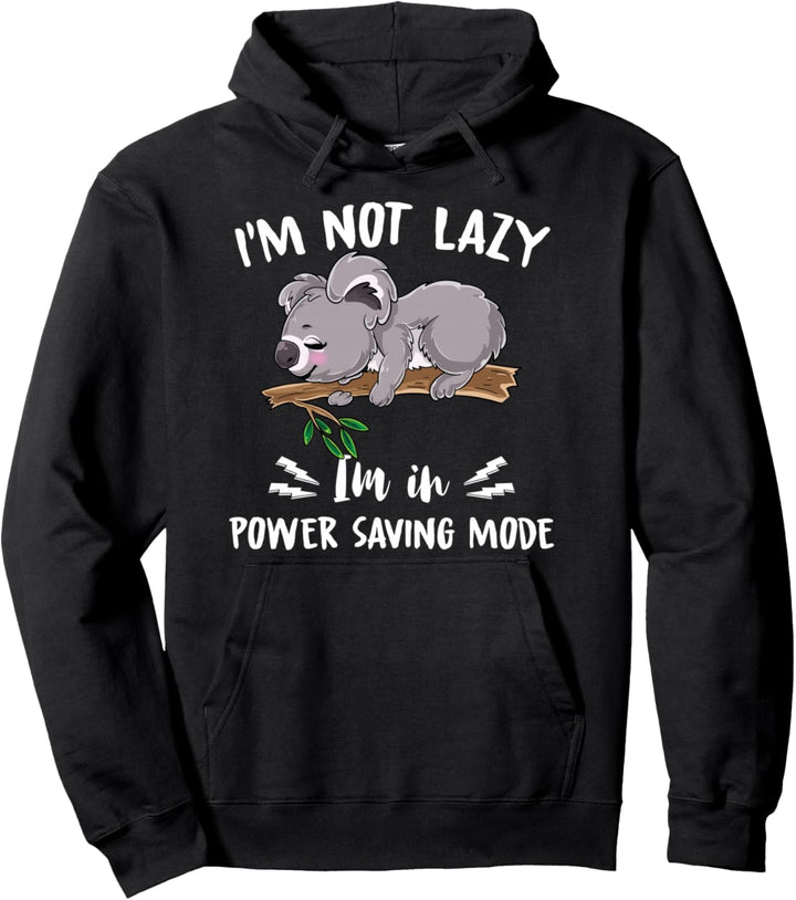 Ich bin nicht faul im Energiesparmodus, müde schlafende Koala. Pullover Hoodie
