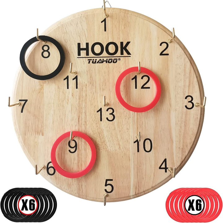 TUAHOO Ring Wurfspiel für Kinder ab 3 Jahre und Erwachsene, Dartscheibe, Ring Toss Spiel für Indoor