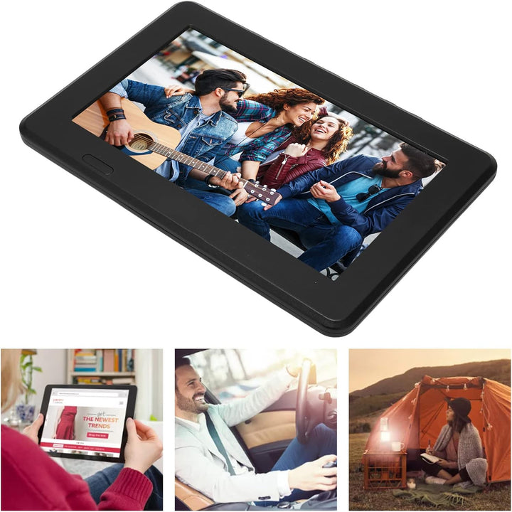 Tragbarer 7 Zoll Digitalfernseher, Auto Breitbild LED Fernseher mit 1500 mAh Lithiumbatterie, Unters