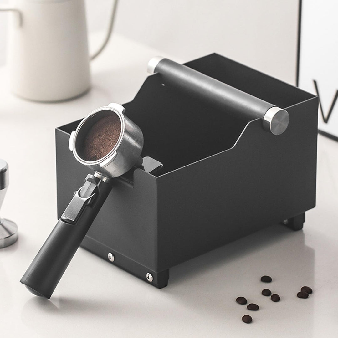 2-in-1 Abschlagbehälter für Siebträger,Knock Container for Portafilter Stainless Steel,Edelstahl Kaf