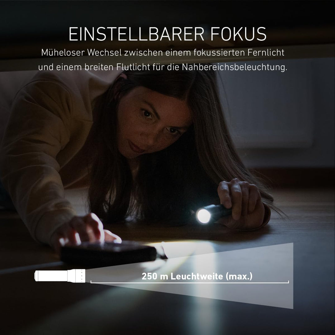 Ledlenser P5R Core kompakte Taschenlampe LED, 500 Lumen, aufladbar mit 14500 Lithium Akku, wasserdic