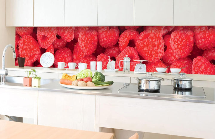 DIMEX Küchenrückwand Folie selbstklebend HIMBEEREN | Klebefolie - Dekofolie - Spritzschutz für Küche