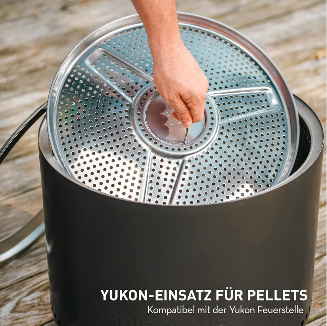 Solo Stove Yukon-Einsatz für Pellets | Zubehör für raucharme Outdoor Feuerschale Yukon, Adapter für