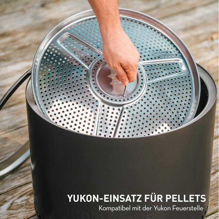 Solo Stove Yukon-Einsatz für Pellets | Zubehör für raucharme Outdoor Feuerschale Yukon, Adapter für