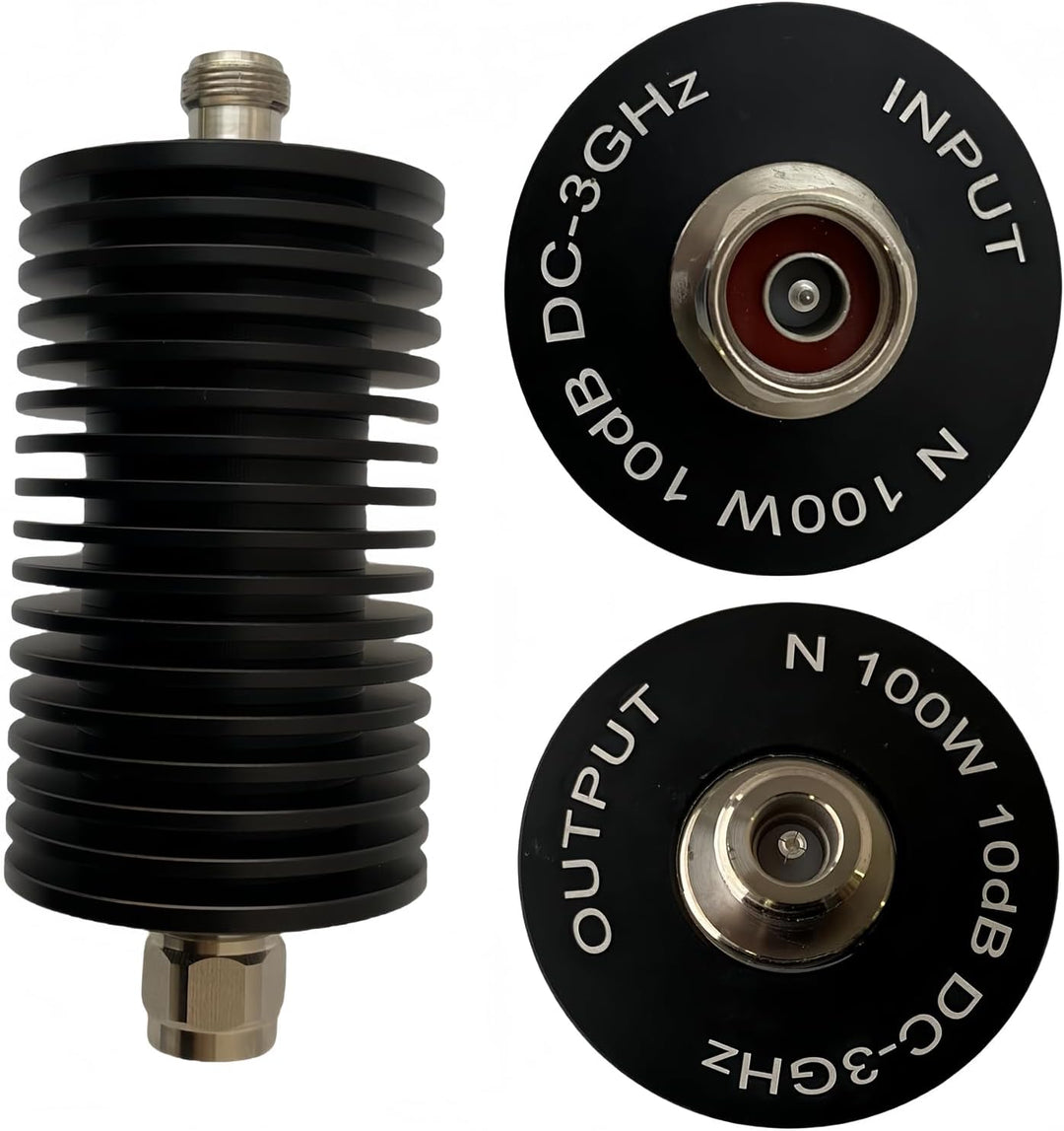 BECEN 100 Watt 10 dB Feste Dämpfung N Typ - 100 W RF Fixed Attenuator 3Ghz 10dB, 10dB