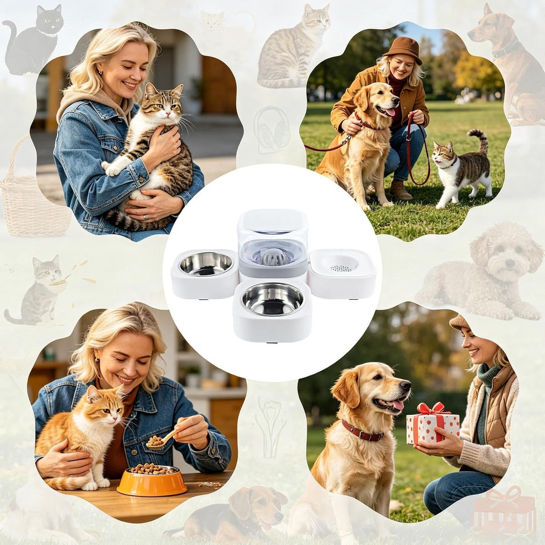 Futter- Und Wasserspender Für Hunde – Automatischer Wasser- Und Futterspend | Tierfutter- und Wasser