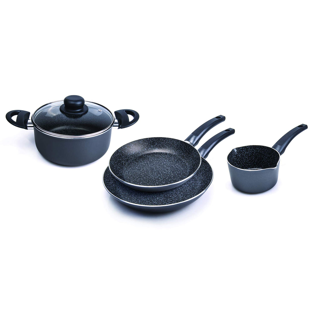 ALLUFLON 0018026573 Tradizione Italia 5 Teileges Set: Pfannen 20-24-28 cm, Stielkasserolle, 16-20 cm