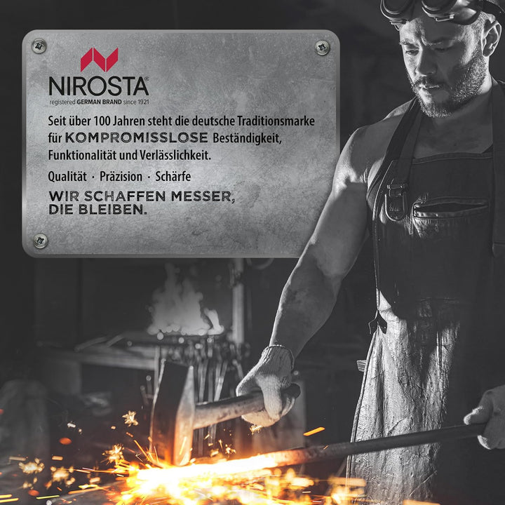 Nirosta Wave-Messer-Set, Verschiedene Messer mit Funktionsteil aus hochwertigem Edelstahl, Premium-M