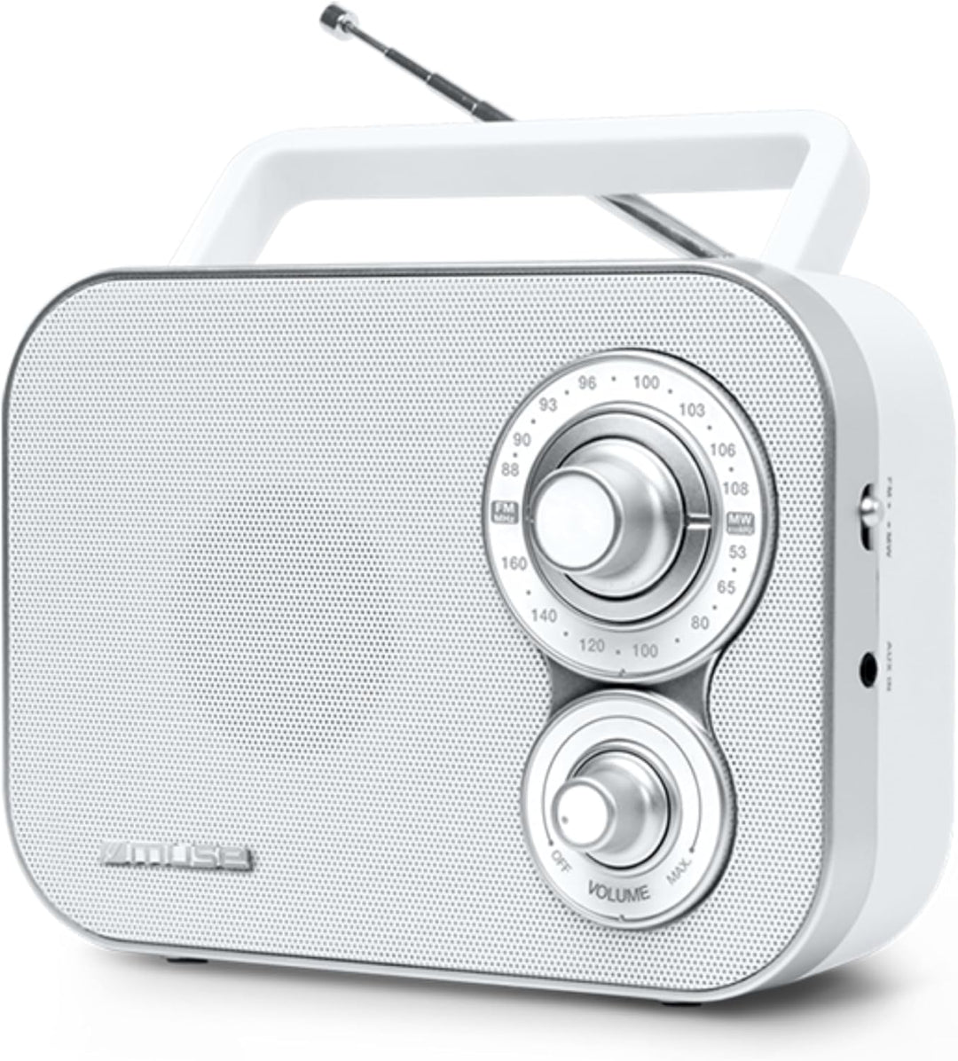 Muse M-051RW tragbares Retro-Radio, UKW und MW, Netz- und Batteriebetrieb, Teleskopantenne, AUX-In,