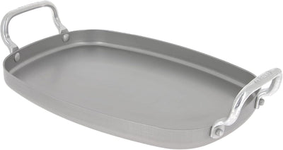 De Buyer 5640.01 Plancha glatt, Stahl, grau, 43 x 26 x 11,49 cm