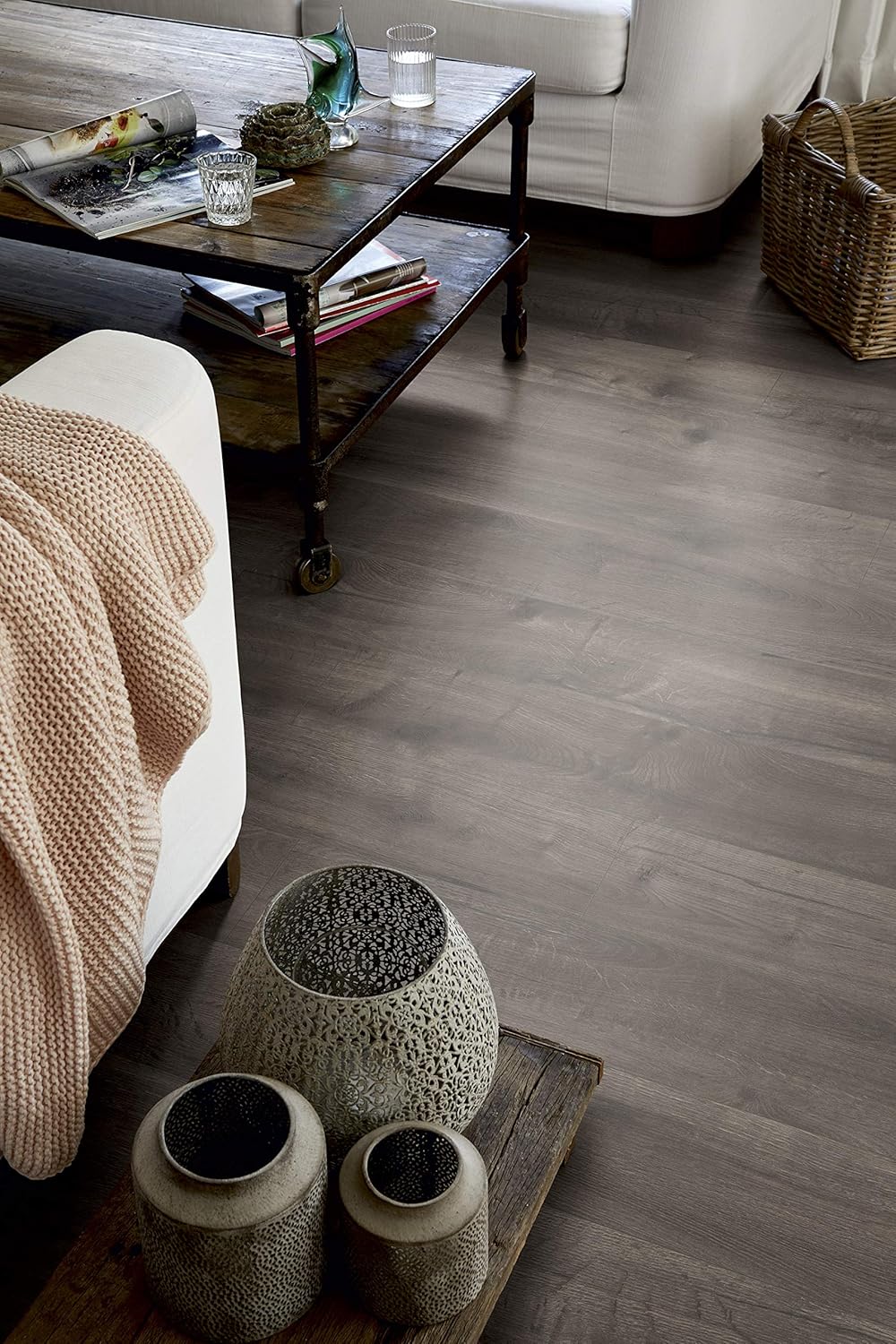 EGGER Home Laminatboden EHL144 Loja Eiche grau (8mm, 1,995m²) | authentische Holzoptik | | Einfache