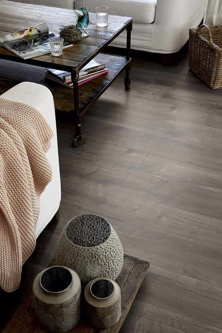 EGGER Home Laminatboden EHL144 Loja Eiche grau (8mm, 1,995m²) | authentische Holzoptik | | Einfache