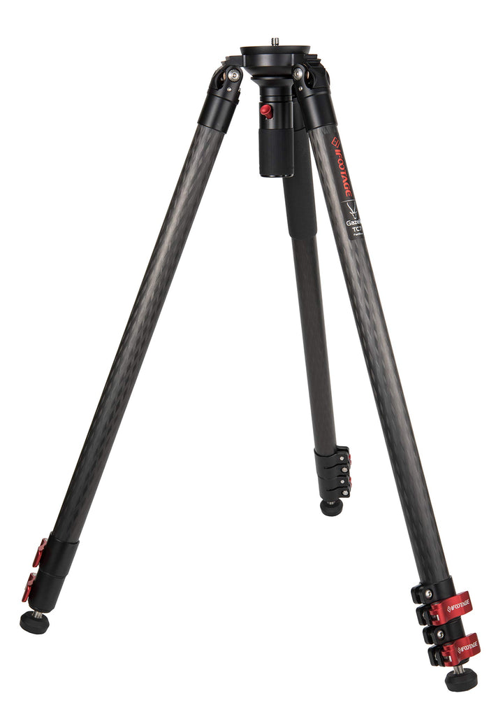 IFOOTAGE Gazelle TC7 61"/155 cm Kamera Stativ,Kohlefaser Videostativ,3 Abschnitte mit Mittelstange,