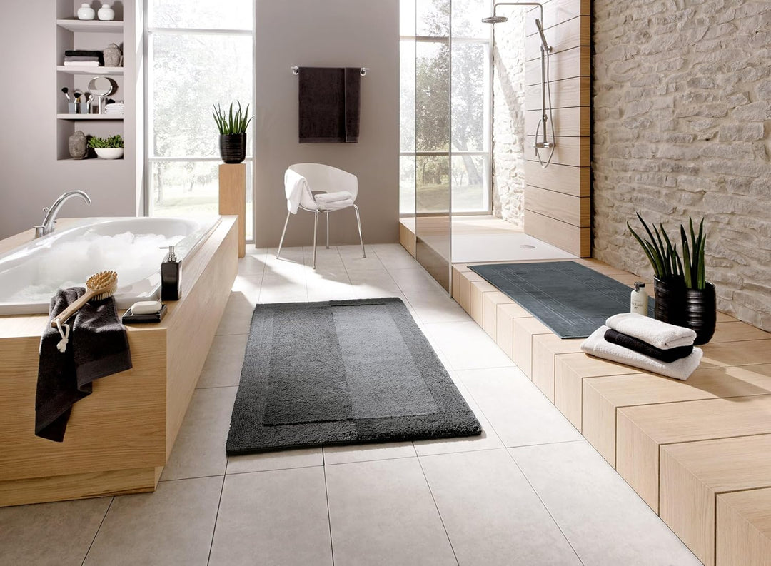 Kleine Wolke Havanna Badteppich, Baumwolle, Anthrazit, 1 cm, 55x65 cm 55x65 cm Anthrazit, 55x65 cm A