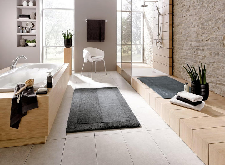 Kleine Wolke Havanna Badteppich, Baumwolle, Anthrazit, 1 cm, 55x65 cm 55x65 cm Anthrazit, 55x65 cm A