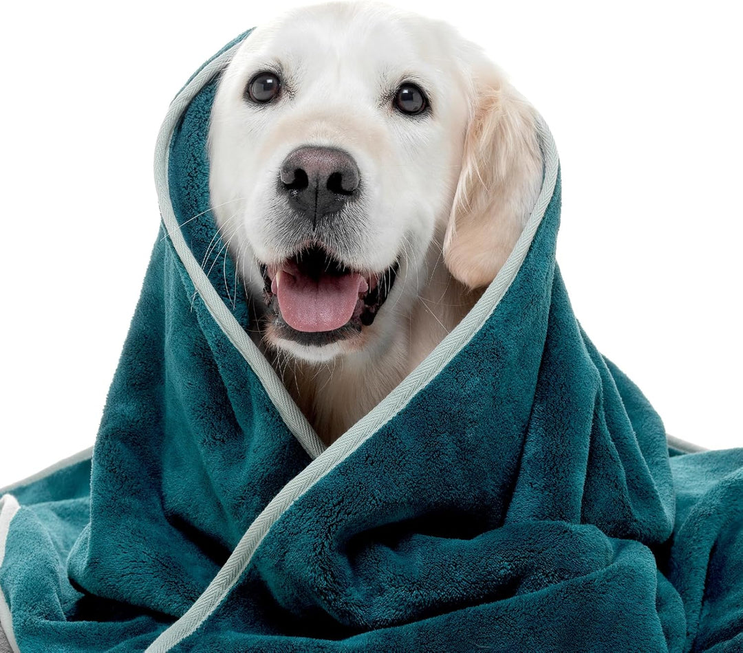 Lucky Paws® Hundehandtuch - luxuriöse 600g/m, 140x80cm XL Hundehandtuch extra saugfähig - trocknet s