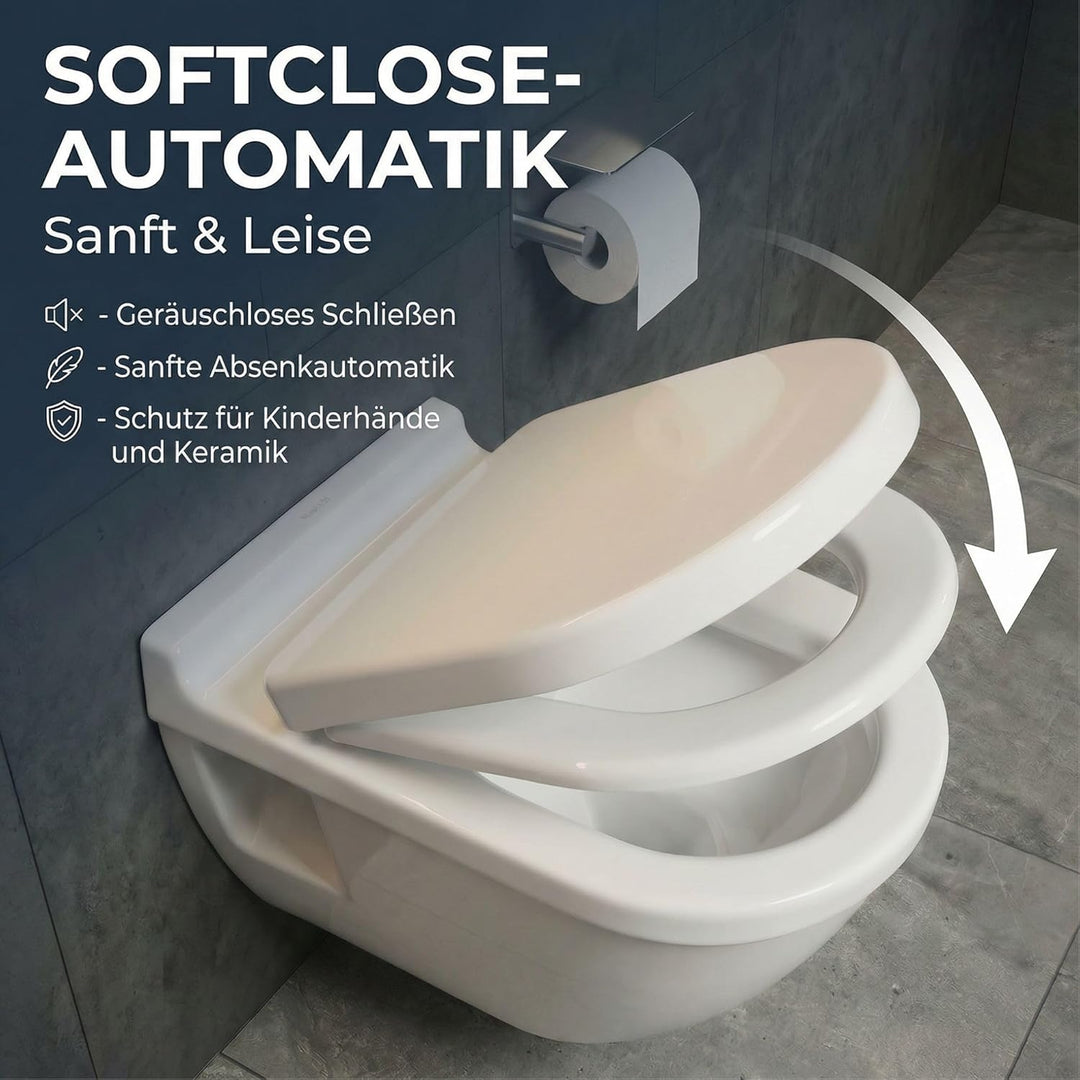 Toilettensitz mit Softclose passend für Duravit Starck 3, Starck 2 & Duravit ME – reparierbar, langl