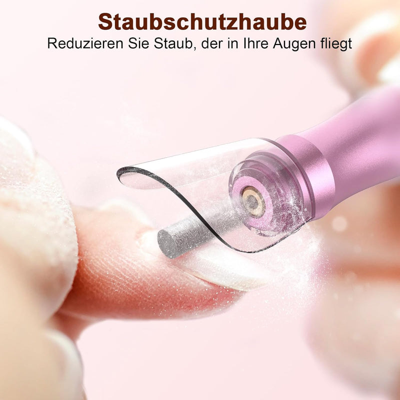 Auriox Nagelfräser Kabellos, 12 in 1 Fräser für Gelnägel 25000 u/min, Akku Elektrische Nagelfeile fü
