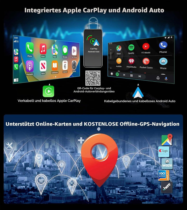 Erisin 12,3" Qualcomm 8-Kern 8GB+128GB Android 14 Autoradio GPS Navi für Mercedes B-Klasse W246 NTG