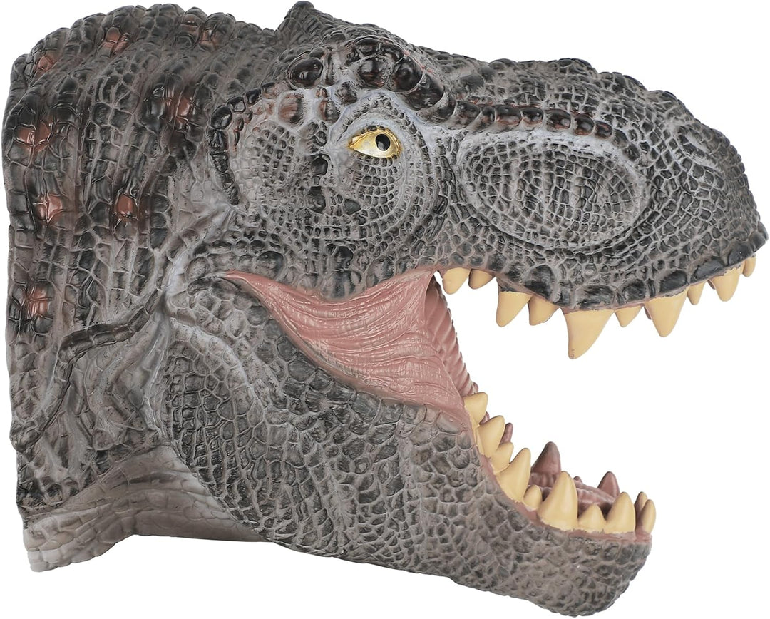 Realistisches Dinosaurier Handpuppe Kopf – T-Rex Puppenspielzeug aus Gummi für Kinder &amp; Erwachsene –