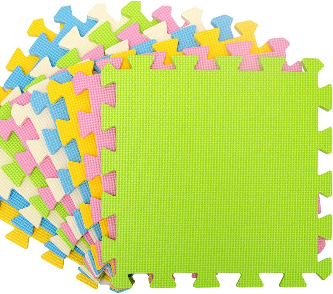 LittleTom 9 Teile Spielmatte Baby ab Null - 30x30 Schaumstoff Puzzlematte Kinder Isomatte Baby Spiel