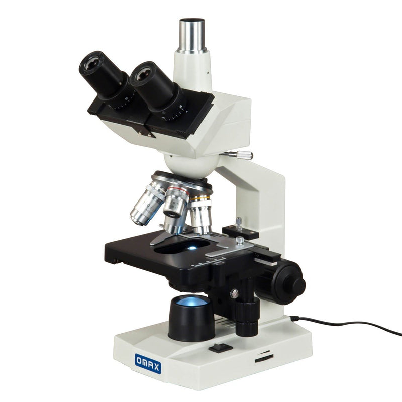 AmScope M83EZ OMAX 40X-2500X LED Lab Trinocular Compound Mikroskop mit mechanischem Doppelschichttis