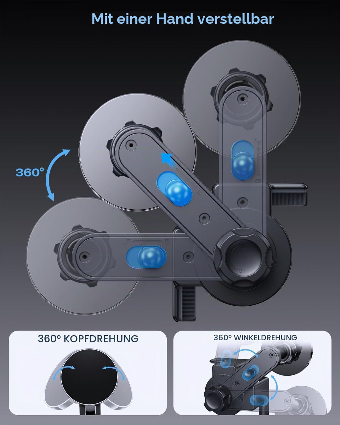 Magnet Handyhalterung für VW Tiguan 3 / Passat B9 2024-2026 12,9-Zoll Display (Magnetisch) mit iPhon