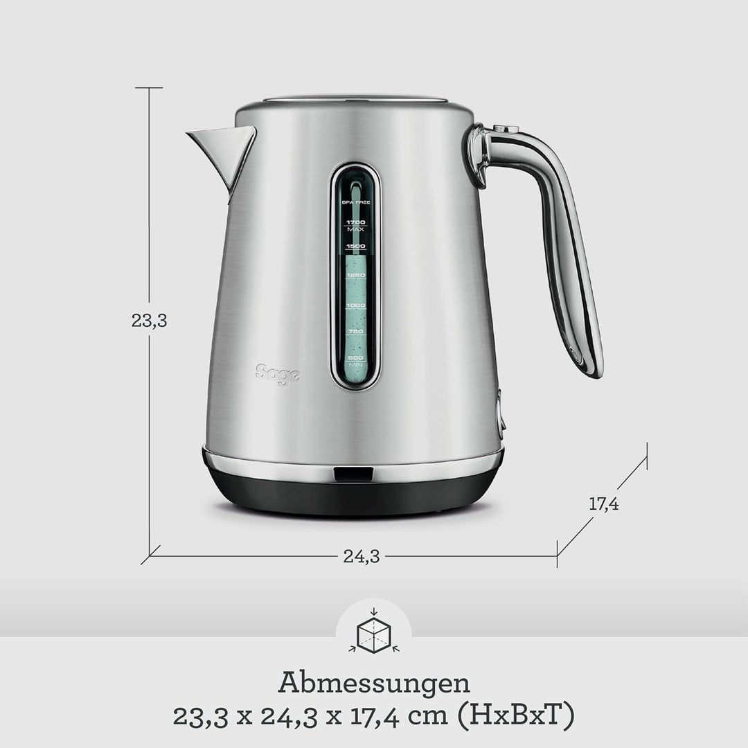 Sage - The Soft Top Luxe - Wasserkocher mit Kontrollanzeige - 1,7 L Fassungsvermögen, Schnelles Sied