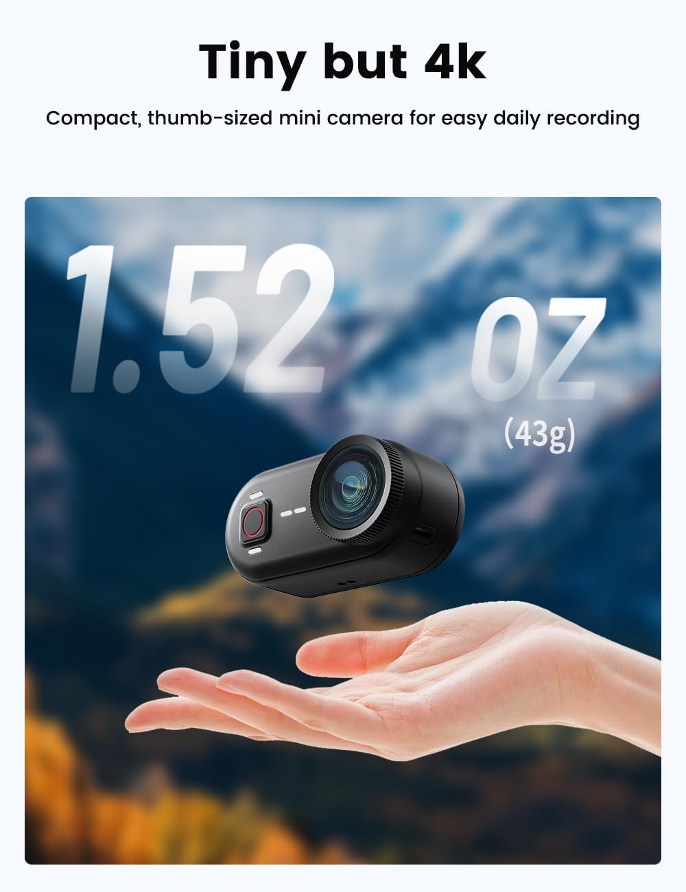 Apexcam K80 4K mini Action cam POV bodycam EIS Bildstabilisierung WLAN 10m wasserdichte Unterwasserk