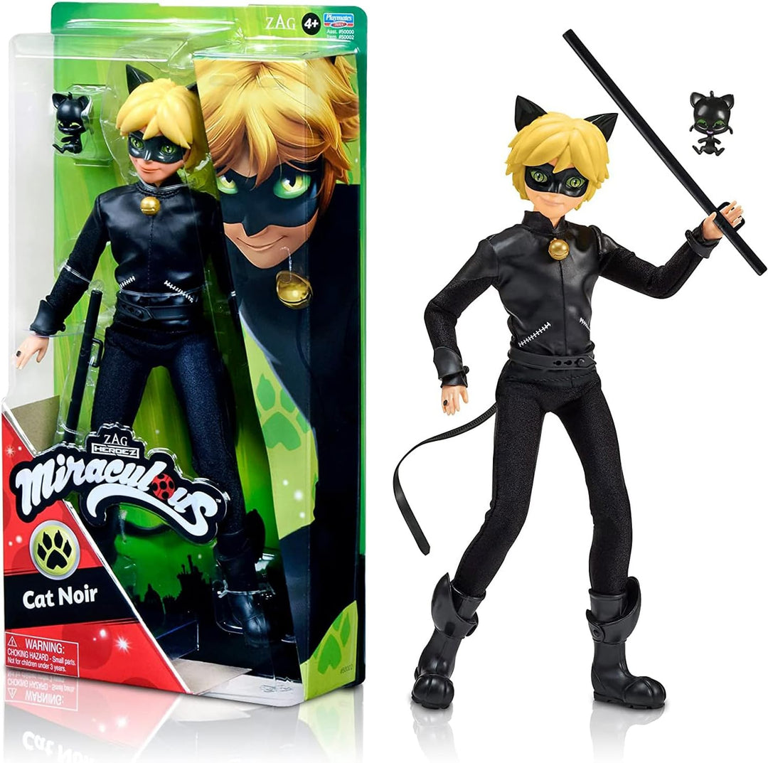 BANDAI - Miraculous Ladybug - Ankleidepuppe 26 cm - Cat Noir - P50002, Cat Noir