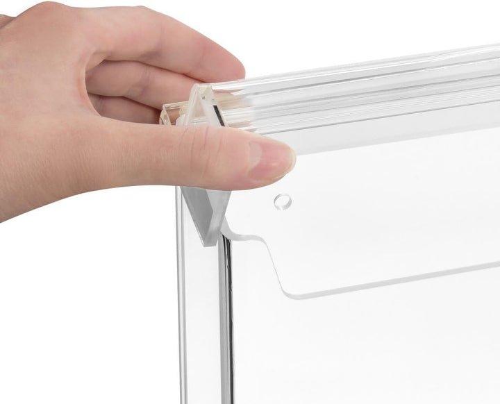 2-Fach DIN A5 Prospektbox/Prospekthalter/Flyerhalter im Hochformat, wetterfest, für Aussen, mit Deck