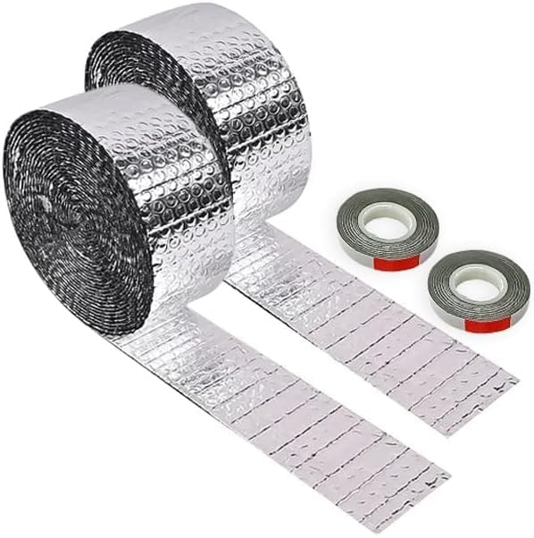 Wärmedämmset für Rohre, 10 x 0,8 m + 2 doppelseitige Klebebänder, hohe Hitzebeständigkeit, ideal für