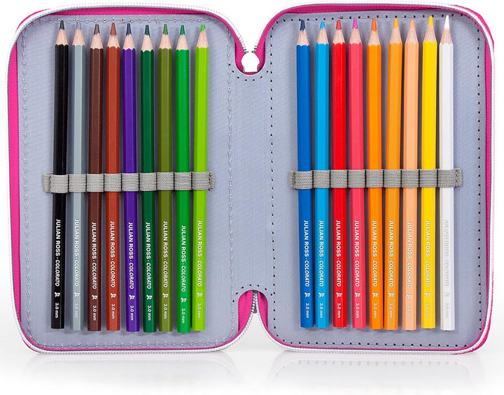 Clondo Federmäppchen Kinder für Barbie Fan, 3 Organisierte Fächer, Federtasche Junge Gefüllt, Mädche