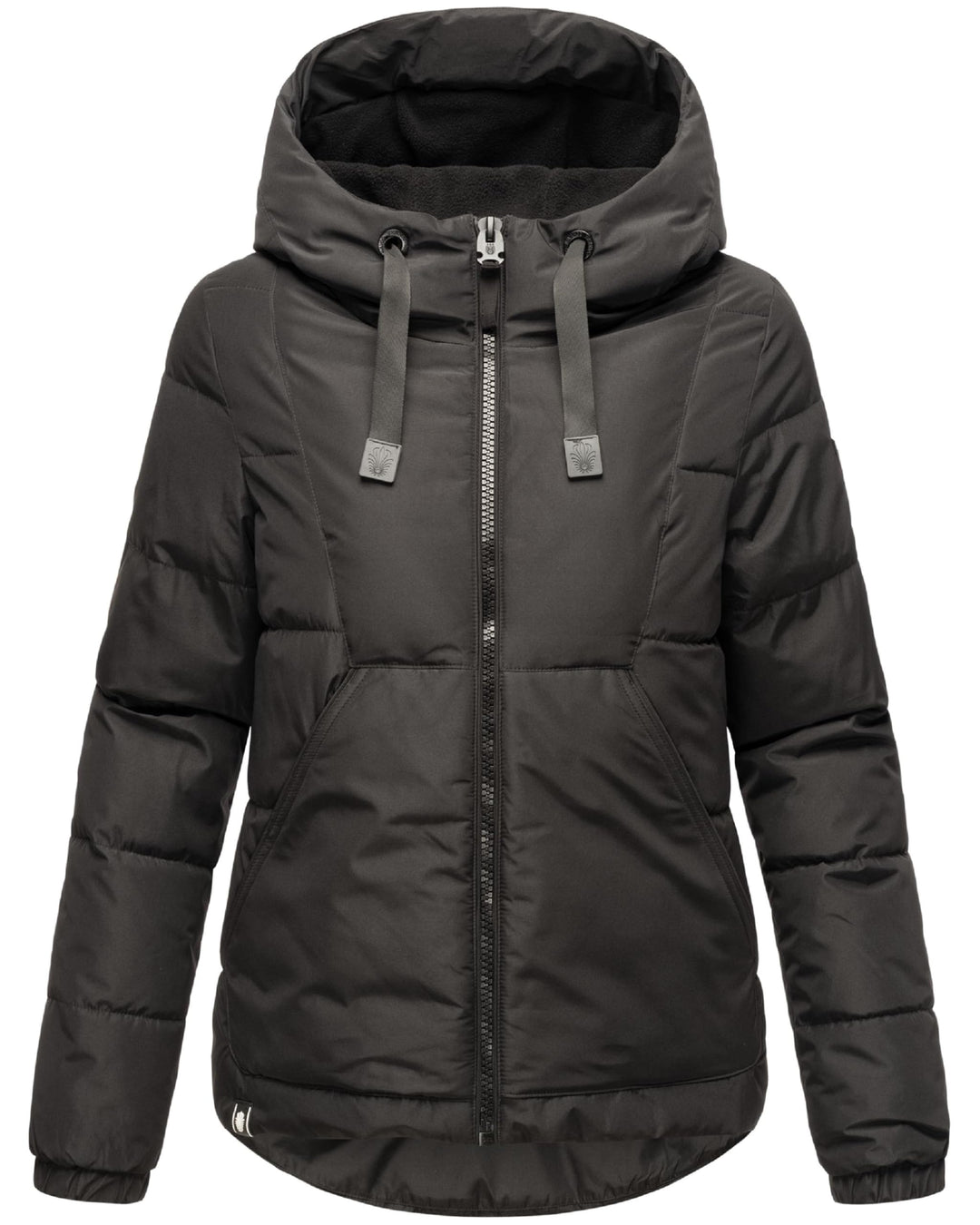 Navahoo Damen Winterjacke Steppjacke warm mit Kapuze Eisbällchen XS-XXL S Schwarz, S Schwarz