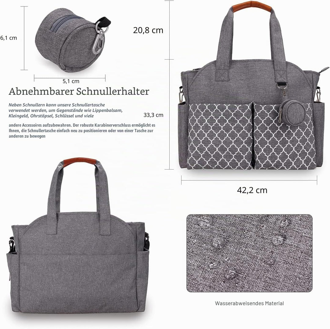 Wickeltasche Tote Baby Wickeltasche Grosse Babytaschen für Mama mit Wickelstation Multifunktions Rei