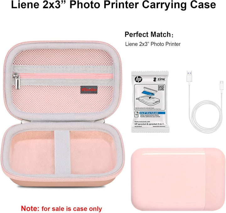 Elonbo Tragetasche für Liene 2x3 Fotodrucker, Tragbarer Instant-Drucker Reisehalter, Mini-Bild-Druck