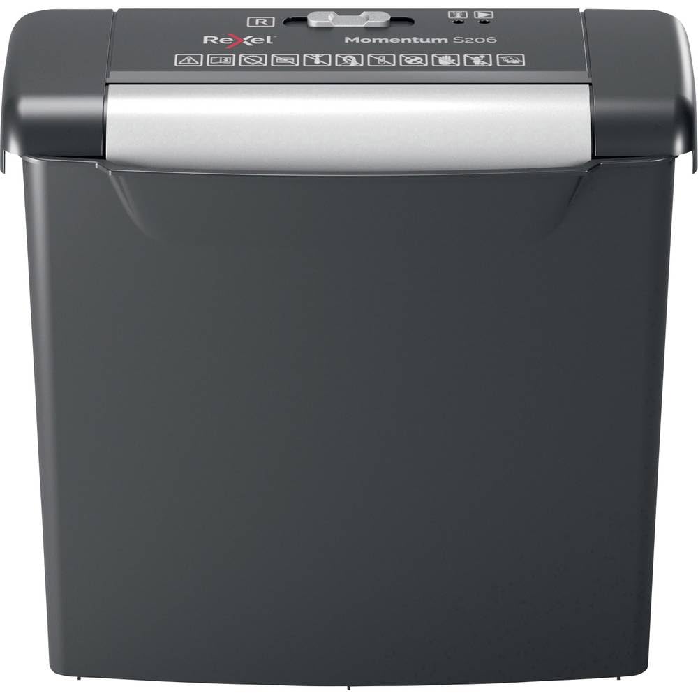 Rexel Aktenvernichter Momentum S206, Streifenschnitt, 7-6 Blatt A4 (70-80 g/m²) Kapazität, Sicherhei