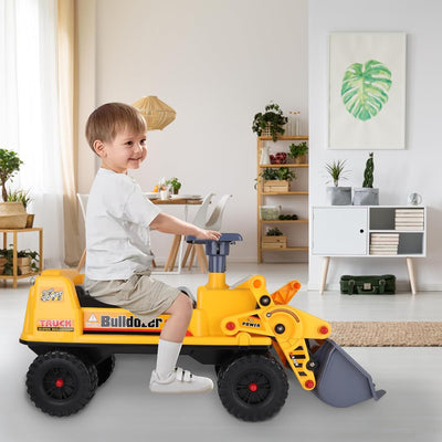 deAO Sitzbagger für Kinder-Toller Bagger-Spaẞ für Drauẞen mit Traktor BAGGER