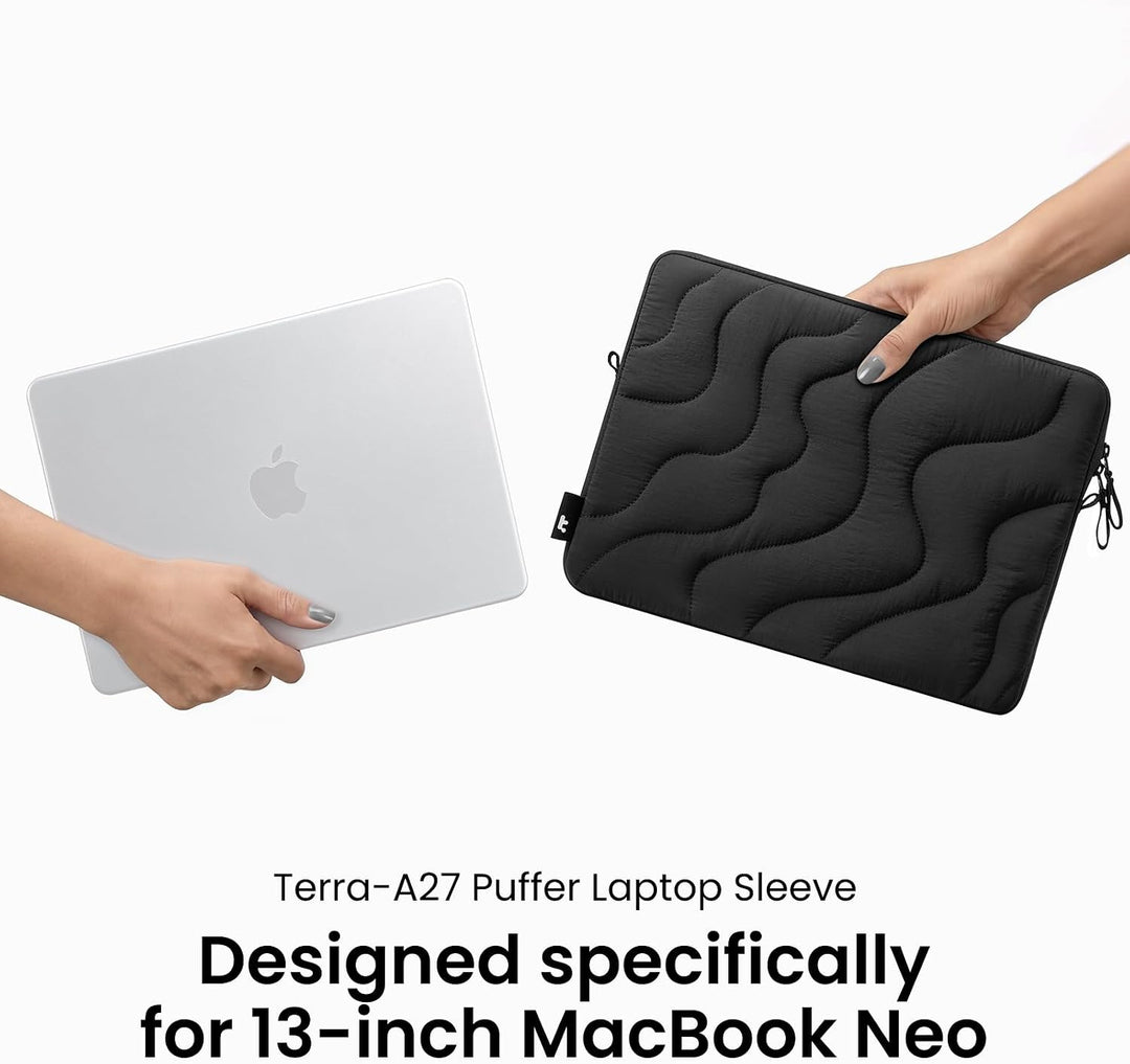 tomtoc Puffer MacBook Neo Hülle Tasche für 13 Zoll MacBook Neo A3404 (2026) mit A18 Pro Chip, 360° L