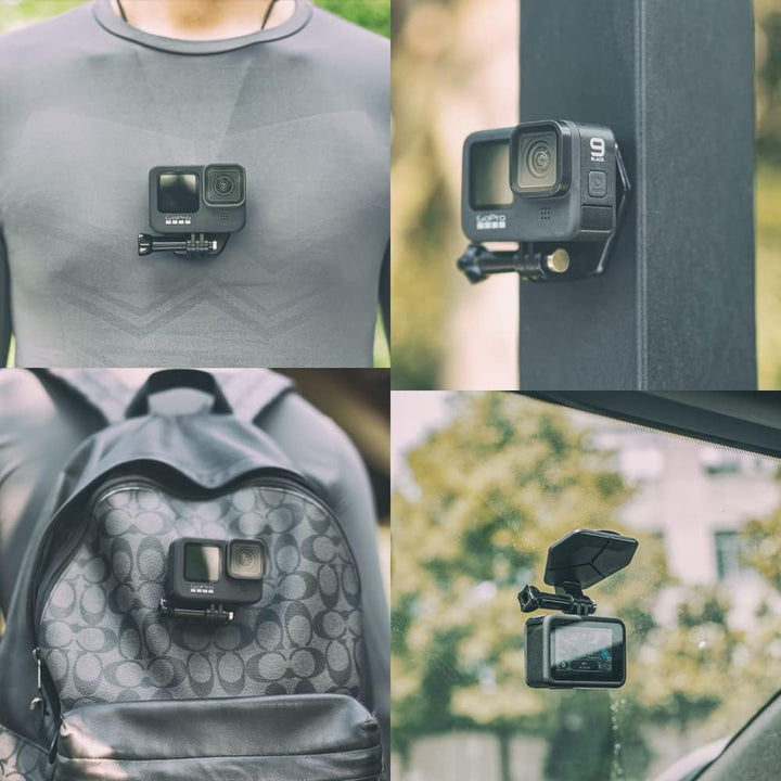 SUREWO Magnetic Action Camera Mount for Gopro, Snap Mount Magnetic Fence Mount Compatible with Gopro
