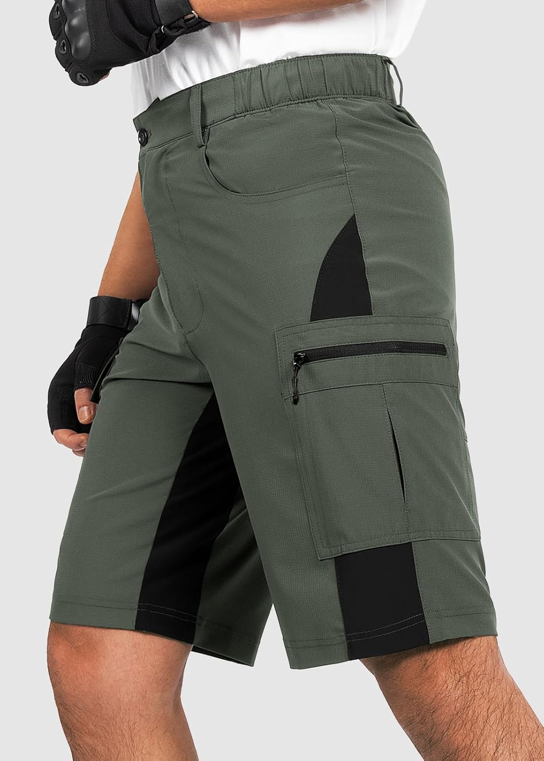 Cycorld Kurze-Hosen-Herren, Wanderhose MTB Hose Herren Kurz Atmungsaktiv Schnelltrocknende Bermuda C