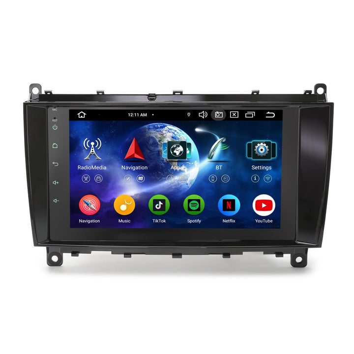 Erisin Android 12.0 8-Kern 4GB RAM+ 64GB ROM 8 Zoll Autoradio Mit GPS Navi für Mercedes Benz CLK-Kla